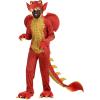 imageAdult Deluxe Red Dragon Costume Jumpsuit with Attached Hood Wings Tail and Clawed Hands  Halloween Cosplay Outfit