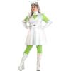 imageWomens Plus Size Retro Outer Space Alien Costume Dress  Metallic Dress Green Under Shirt Antennae ampamp Gloves