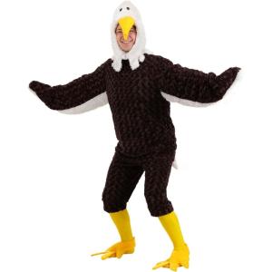 Adult Eagle Costume Faux Fur Eagle Outfit(Bundle W/ Rubber Fish)