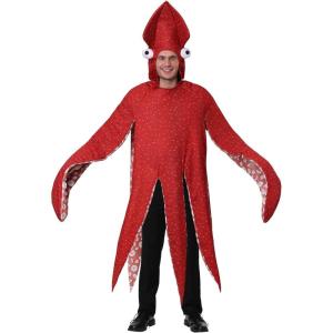 Adult Seal Costume | Ocean Animal & Sea Creature Cosplay Costumes | Sea Lion Jumpsuit Halloween Outfit(Red)