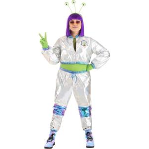 Cosmonaut Alien Plus Size Costume for Women – Bodysuit with Jacket, Pants, and Headband