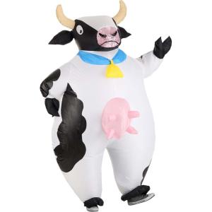 Inflatable Elephant Costume Adult | Air Blow-Up Animal Cosplay Outfit | Funny Zoo Animal Parade Costumes(Black)