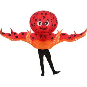 Inflatable Elephant Costume Adult | Air Blow-Up Animal Cosplay Outfit | Funny Zoo Animal Parade Costumes(Octopus)