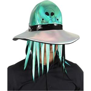 elope Alien Abduction Costume Accessory Hat – Printed Graphics with Face Cover(Green)