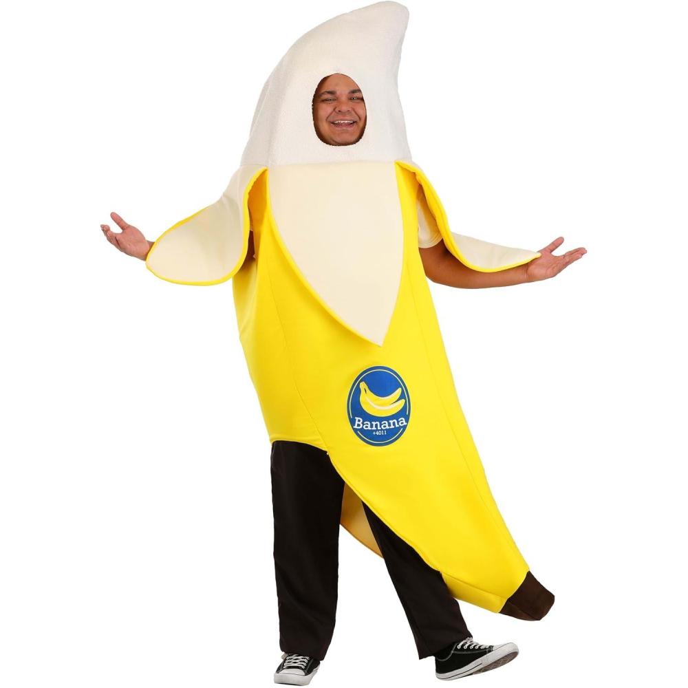 imagePlus Size Peeled Banana Tunic for Adults  Funny Fruit Halloween Outfit  Group Costume Party Ideas