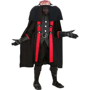 Kid’s Headless Horseman Costume Poly Woven Coat, Cape, Vest, Shoulder Pads Scary Halloween Costume for Children