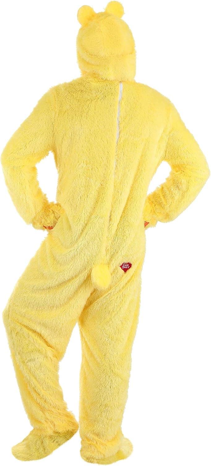 imageCare Bears Adult Funshine Bear Costume With Hooded Jumpsuit ampamp Mitts Officially LicensedBundle W Makeup Kit