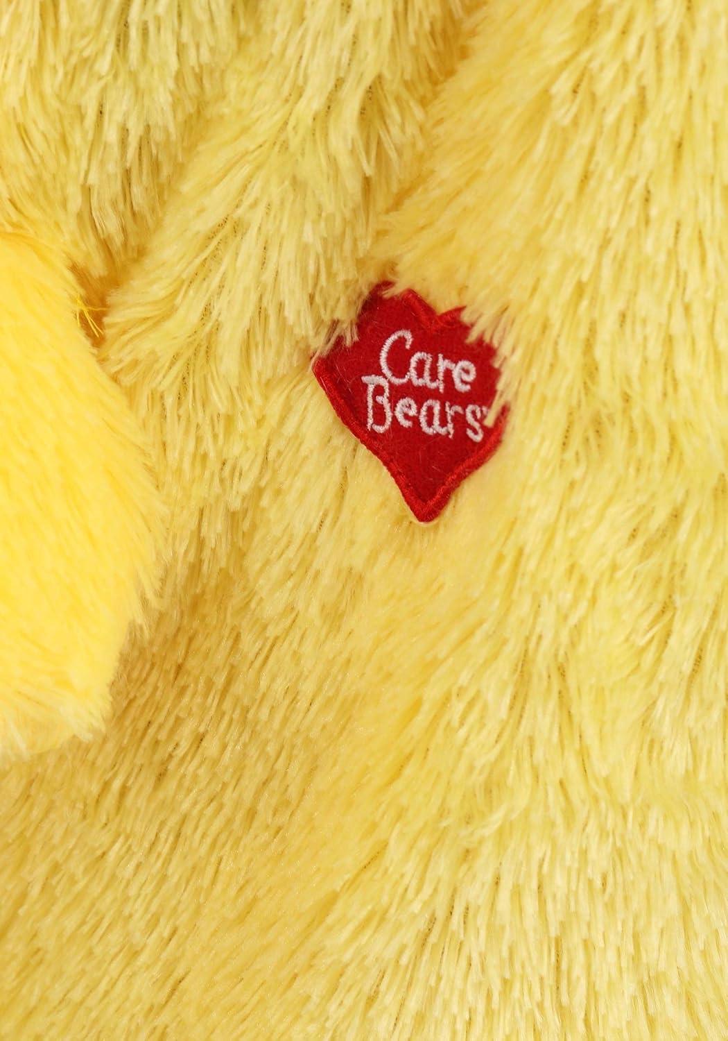 imageCare Bears Adult Funshine Bear Costume With Hooded Jumpsuit ampamp Mitts Officially LicensedBundle W Makeup Kit