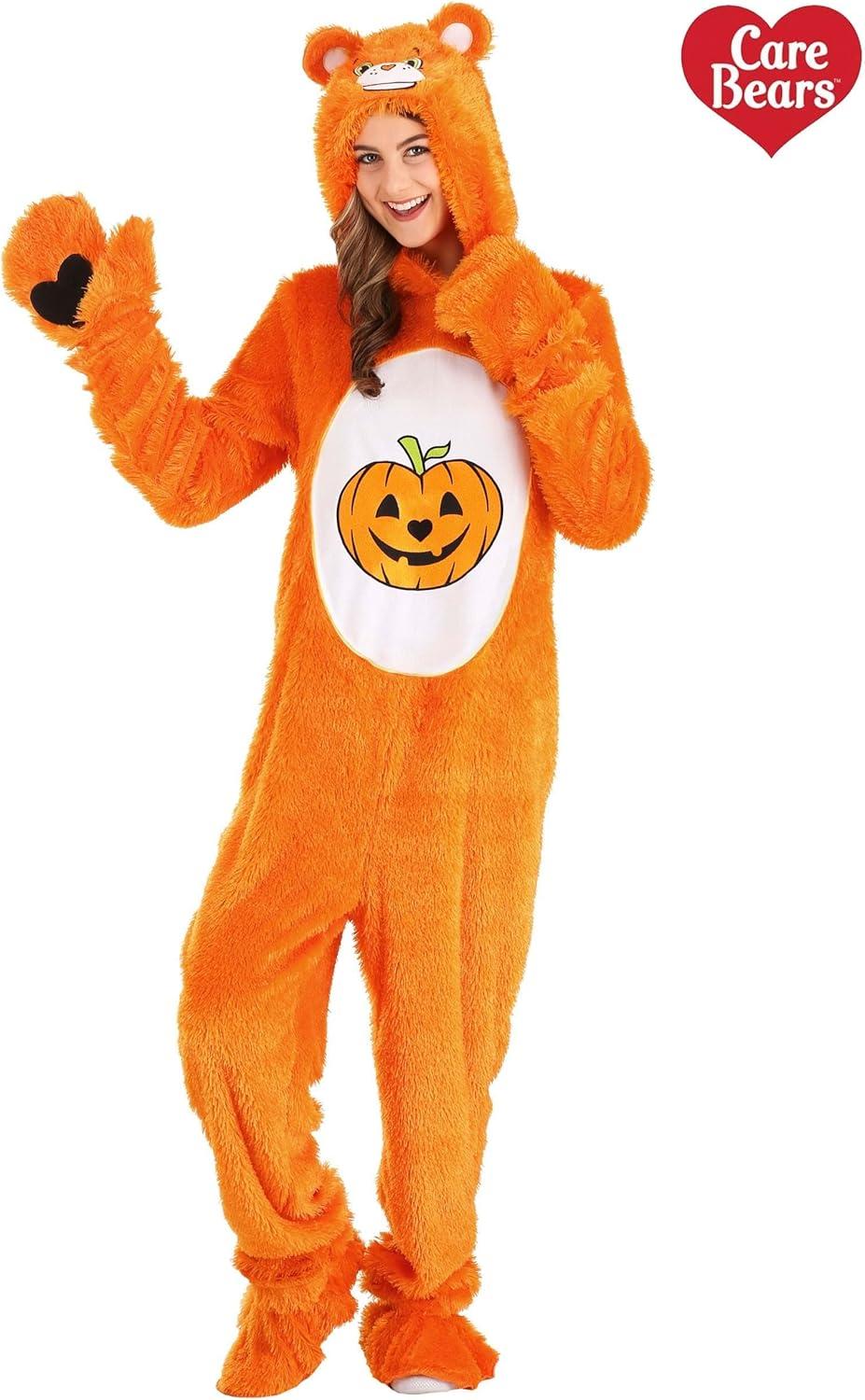 imageCare Bears Trick or Sweet Bear Adult Costume Jumpsuit Hood Embroidered Face Tummy Symbol ampamp Logo