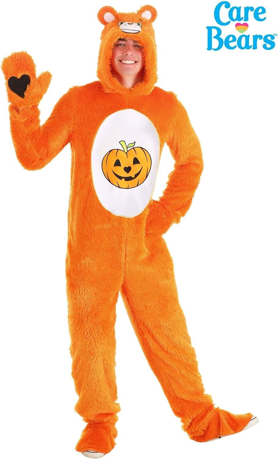 imageCare Bears Trick or Sweet Bear Adult Costume Jumpsuit Hood Embroidered Face Tummy Symbol ampamp Logo