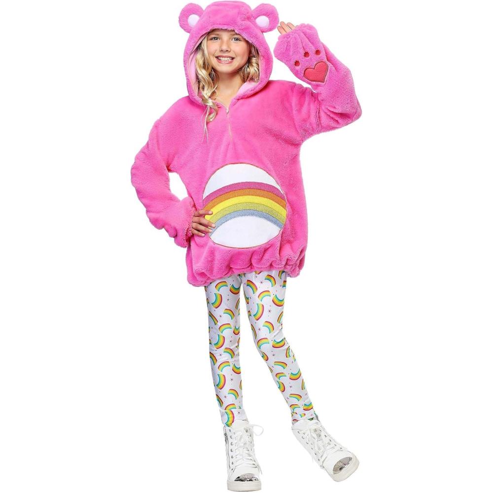 imageCare Bears Deluxe Cheer Bear Tween Hoodie Costume Hooded Top with LeggingsPink