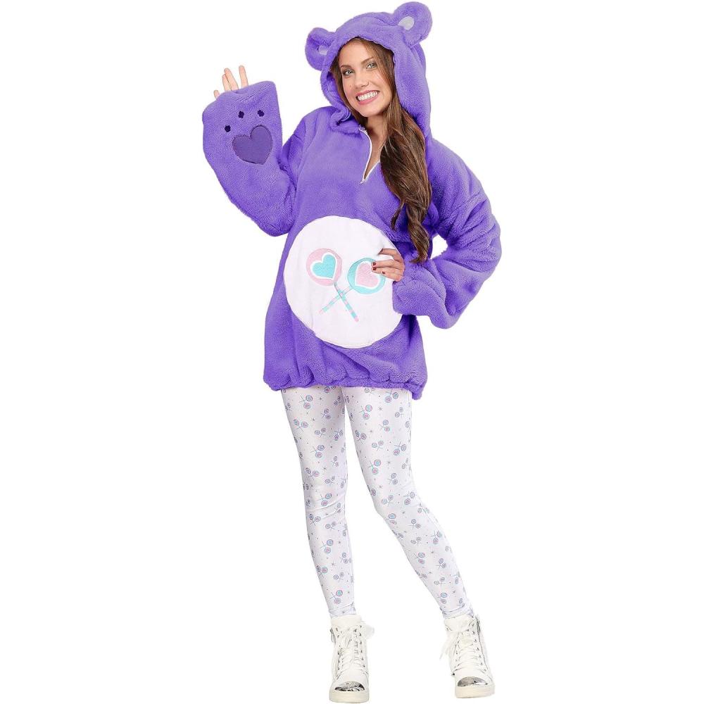 imageCare Bears Deluxe Share Bear Hoodie Costume for WomenCare Bears Share Bear Hoodie