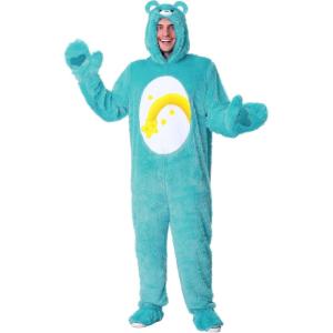 Care Bears Adults Wish Bear Costume Unisex, Shooting Star One-piece Halloween Outfit, Blue Belly Badge Animal