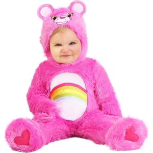 Care Bears Cheer Bear Halloween Costume for Infants | 80s Character | Attached Hood, Hand Covers, & Booties