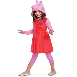 Disguise boys Peppa Pig Costume for Kids, Official Peppa Pig Costume Outfit and Headpiece(Peppa)