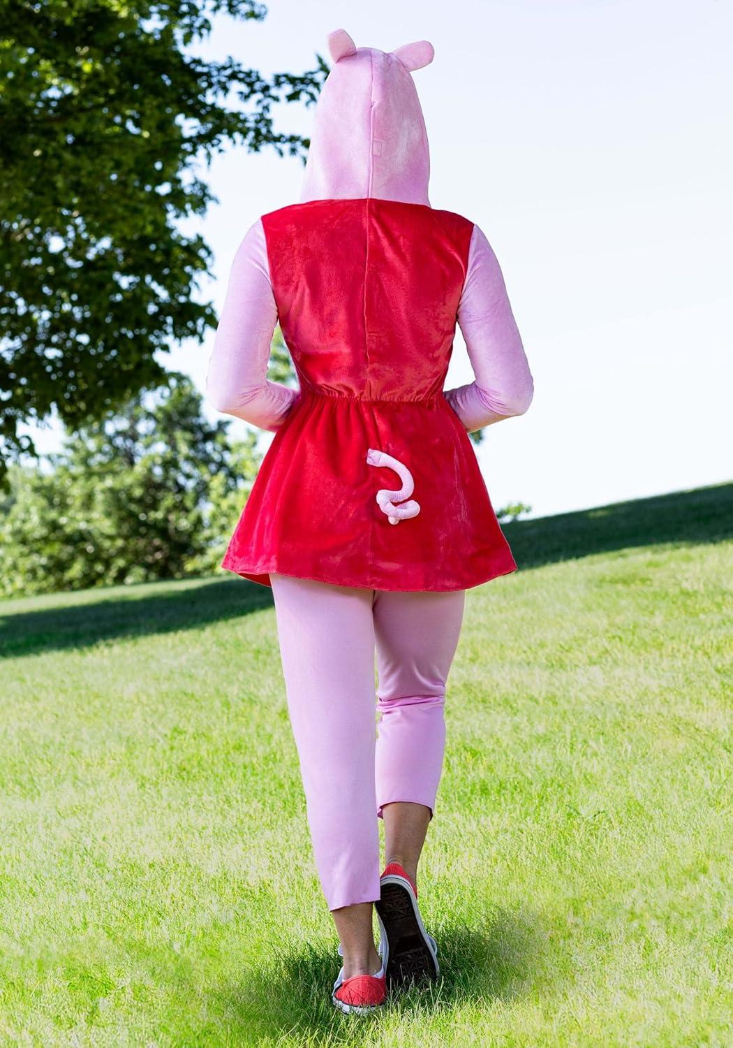 imageDisguise womens Peppa Pig Adult Costume Official Peppa Pig Costume Outfit and HeadpiecePeppa