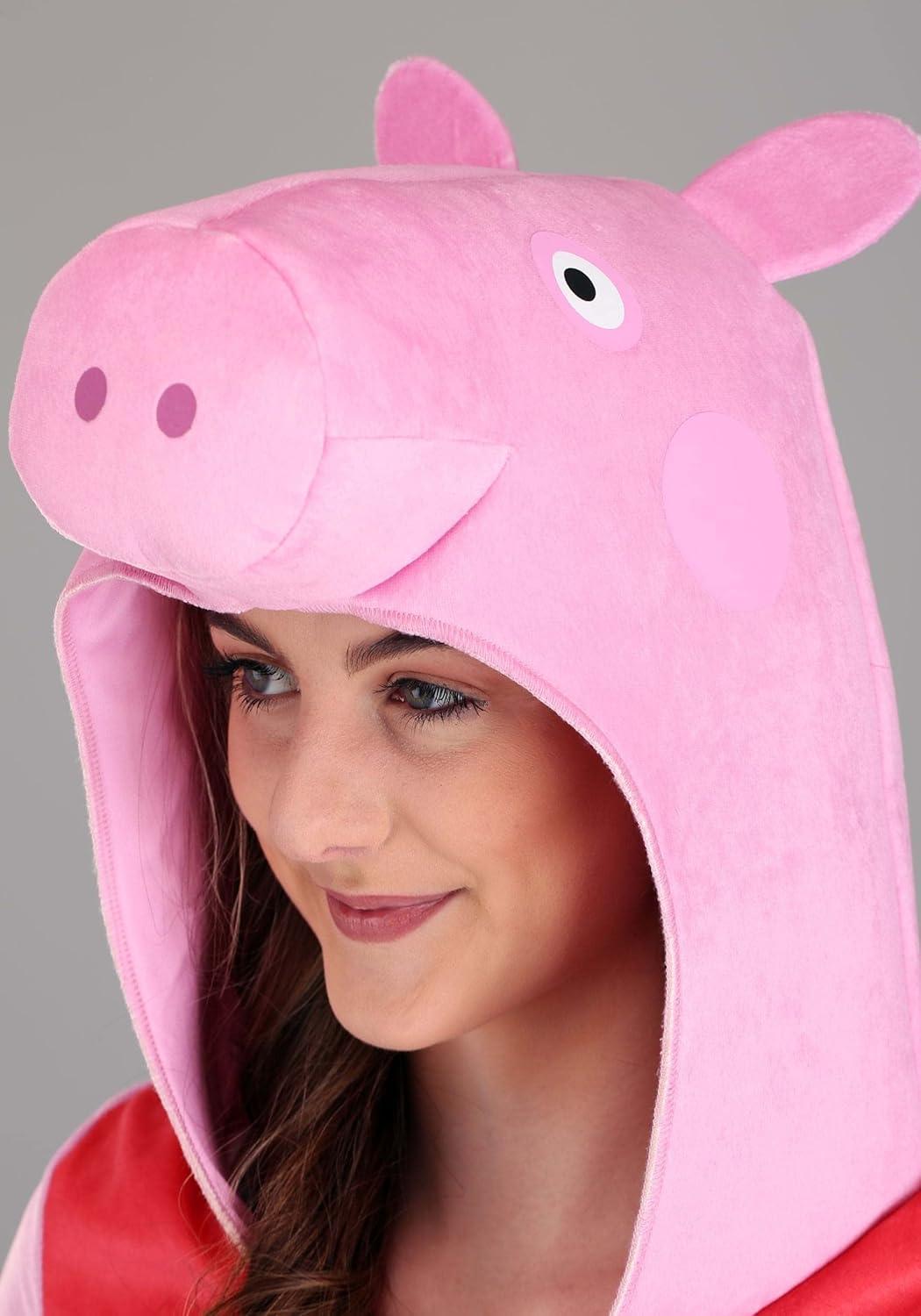 imageDisguise womens Peppa Pig Adult Costume Official Peppa Pig Costume Outfit and HeadpiecePeppa