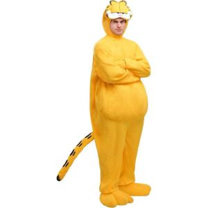 Adult Garfield Costume for Men, Cat Mascot Halloween Bodysuit, Classic Cartoon Cat Costume for Parties & Dressup