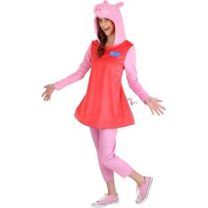Disguise womens Peppa Pig Adult Costume, Official Peppa Pig Costume Outfit and Headpiece(Peppa)