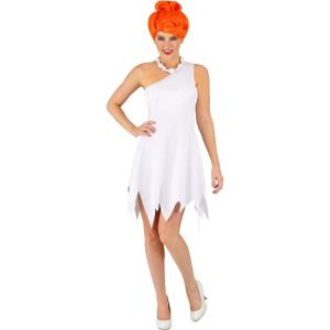 Flintstones Wilma Flintstone Costume for Women – Includes Dress & Necklace with Wig Option – Officially Licensed(Bundle W/ Wig)