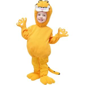 Fun Costumes Toddler Garfield Costume – Size 2T Fleece Jumpsuit for Kids | Perfect Cat Character Cosplay from Comics 2T(4T)