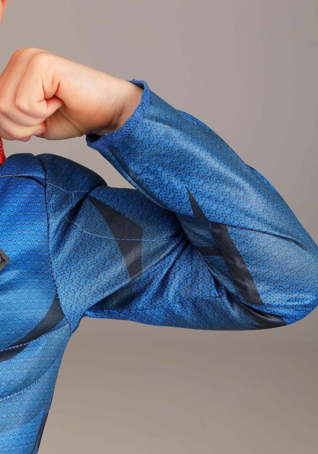 imageToddlers Deluxe DC Comics Superman Costume Blue ampamp Red Superhero Suit for Superhero Parties Cosplay ampamp Halloween