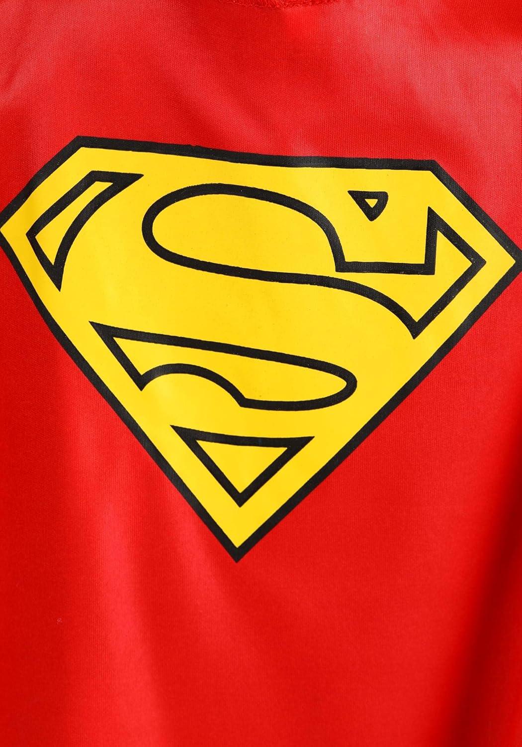 imageToddlers Deluxe DC Comics Superman Costume Blue ampamp Red Superhero Suit for Superhero Parties Cosplay ampamp Halloween