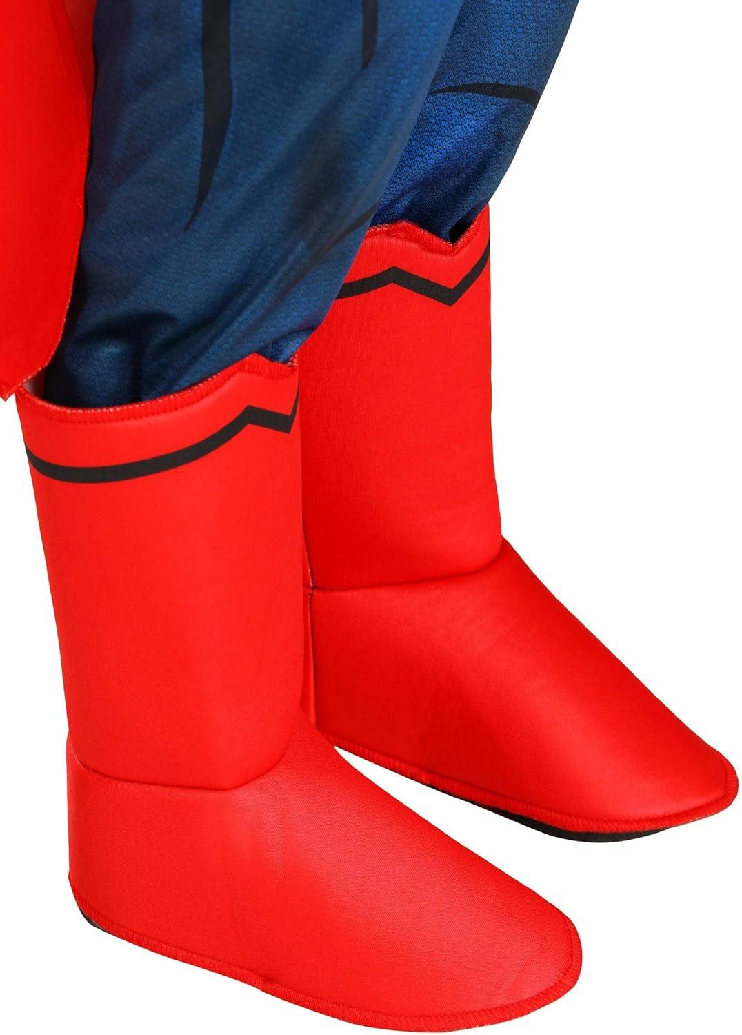 imageToddlers Deluxe DC Comics Superman Costume Blue ampamp Red Superhero Suit for Superhero Parties Cosplay ampamp Halloween