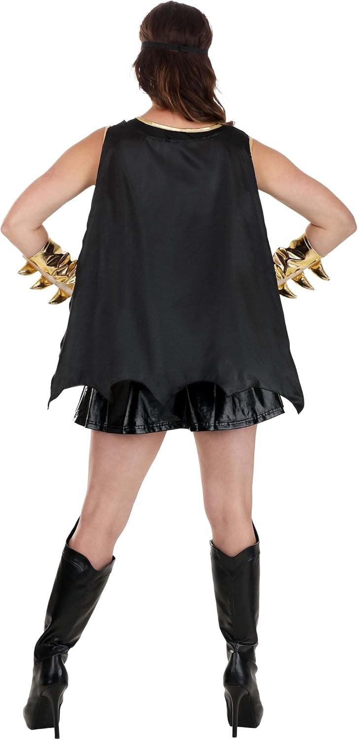 imageWomens Heroic Batgirl Costume 5 Pc Batman Dress Cape Mask Belt ampamp Gauntlets DC Comics Superhero Cosplay