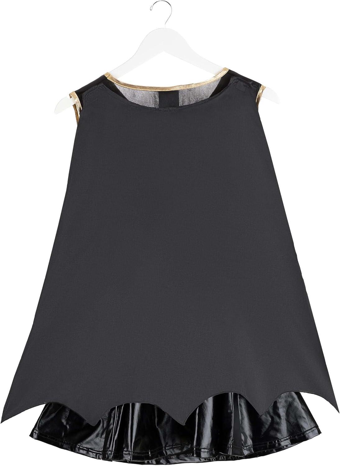 imageWomens Heroic Batgirl Costume 5 Pc Batman Dress Cape Mask Belt ampamp Gauntlets DC Comics Superhero Cosplay