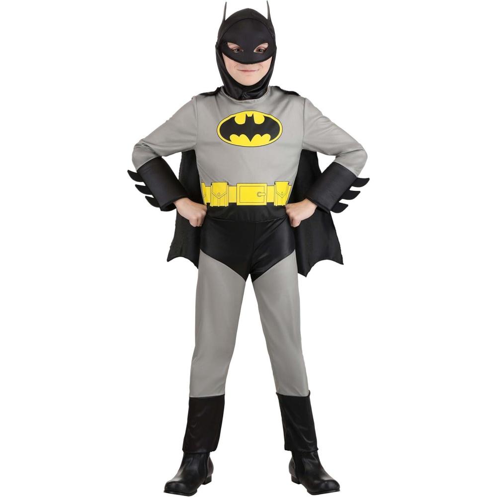 imageKids Classic Batman Costume  Child Muscular Superhero Jumpsuit with Cape ampamp Mask  Officially Licensed DC Comics