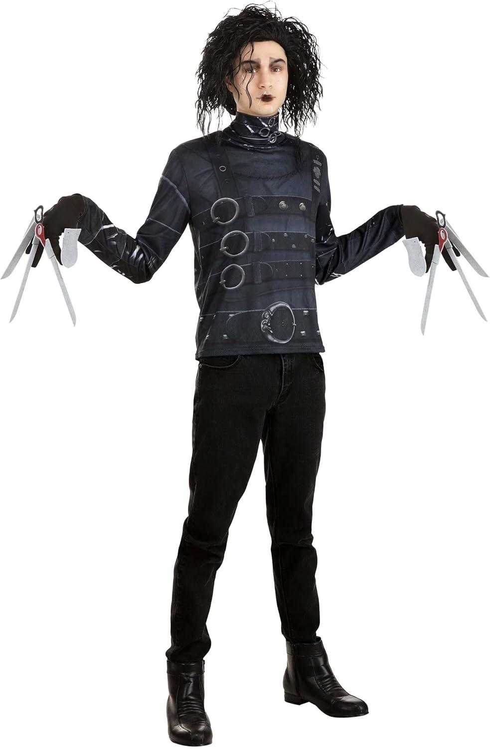imageEdward Scissorhands Adult Mens Costume with Gloves with Scissors and Wig