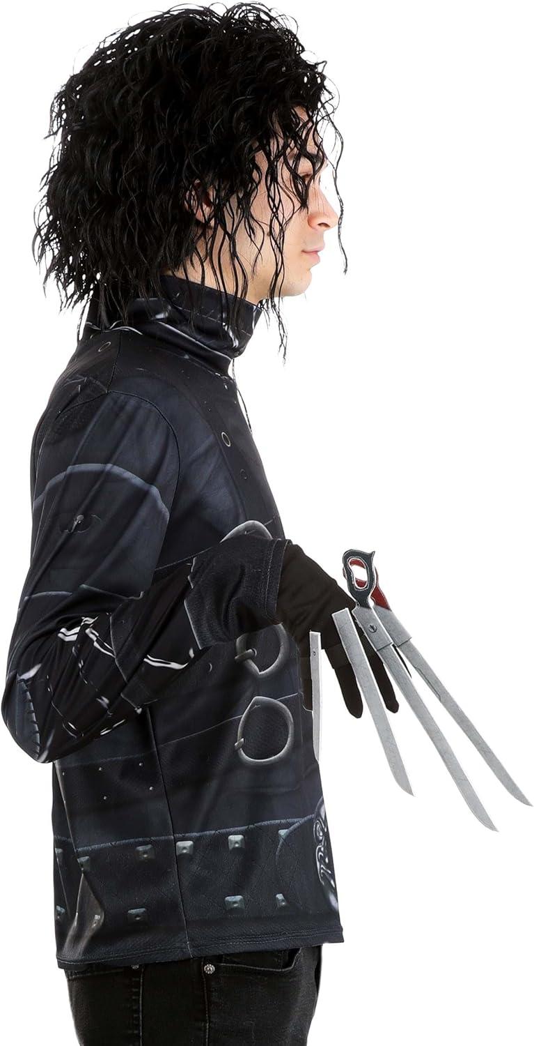 imageEdward Scissorhands Adult Mens Costume with Gloves with Scissors and Wig