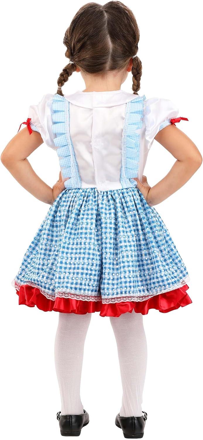 imageFarm Girl Wizard of Oz Costume Dress Gingham Pinafore White Blouse