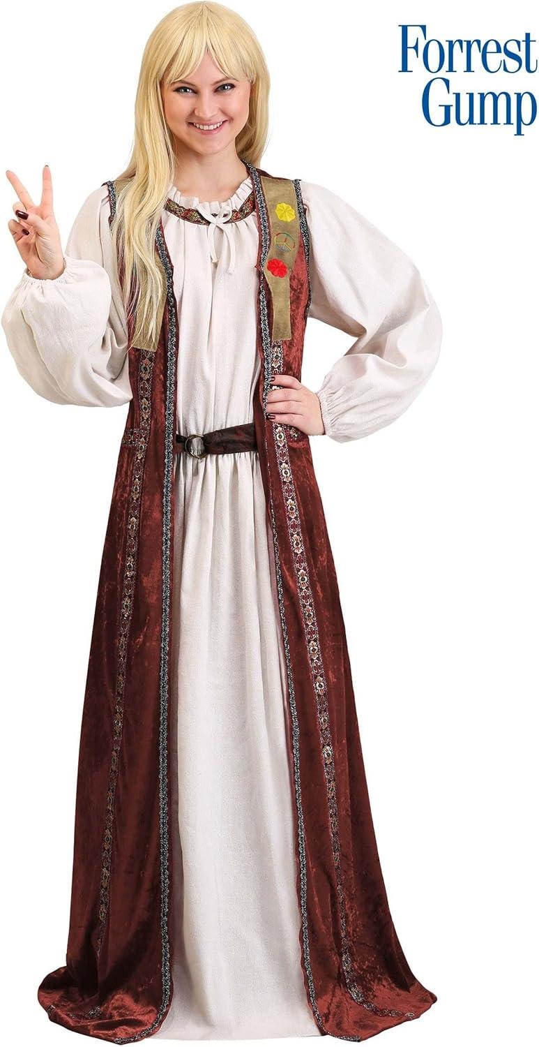 imageForrest Gump Adult Jenny Curran Hippie Dress Costume for Women