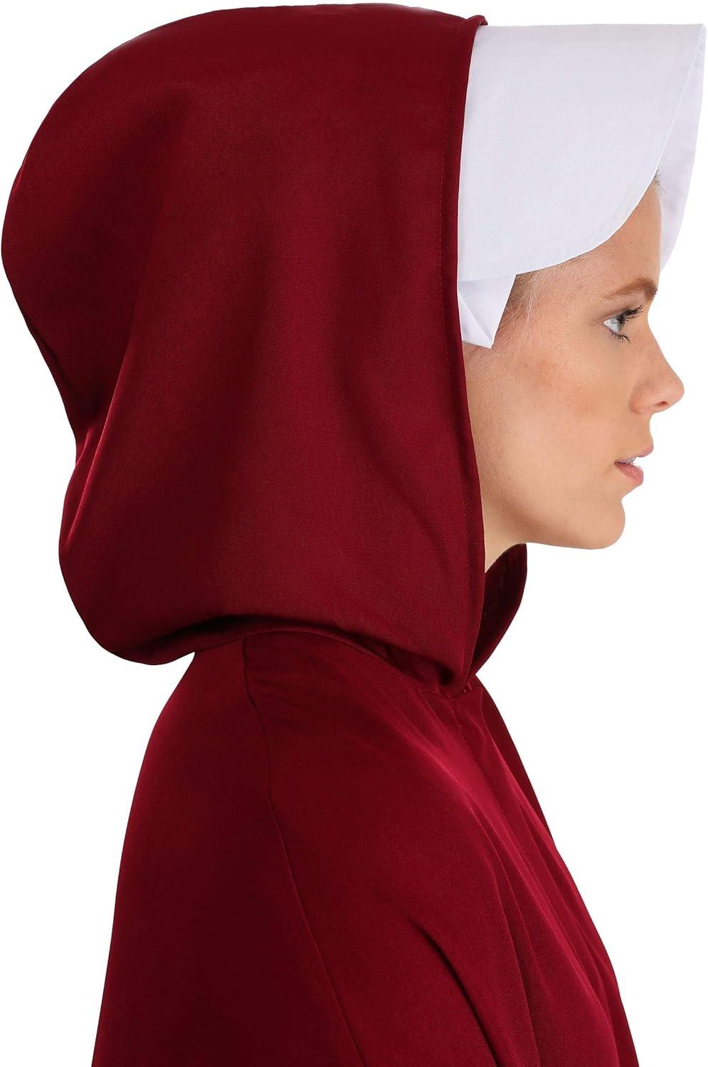 imageHandmaids Tale Adult Deluxe Cloak Costume Womens Crimson Red Hooded Robe Halloween Outfit