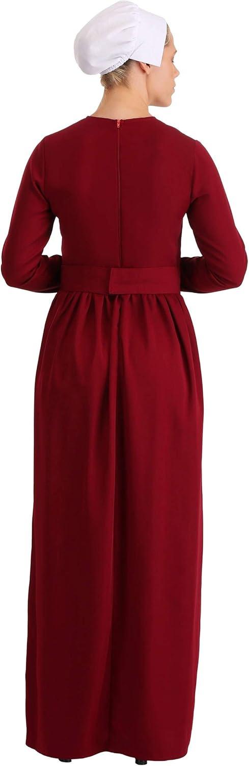 imageHandmaids Tale Adult Deluxe Cloak Costume Womens Crimson Red Hooded Robe Halloween Outfit
