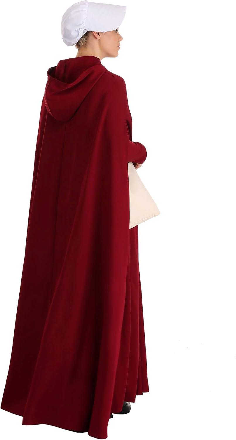 imageHandmaids Tale Adult Deluxe Cloak Costume Womens Crimson Red Hooded Robe Halloween Outfit