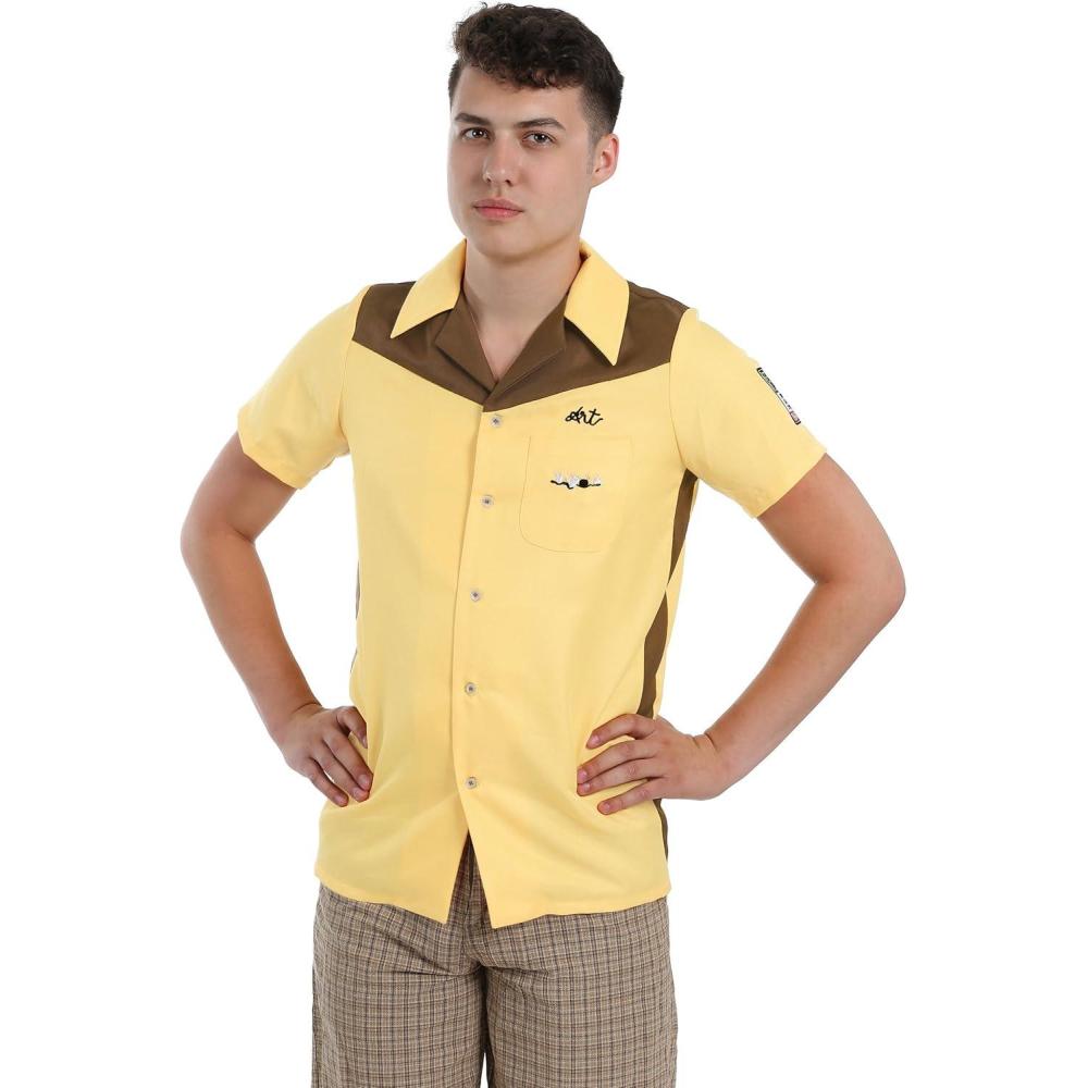 imageThe Big Lebowski Medina Sod Plus Size Bowling Shirt CostumeDark Amber yellow