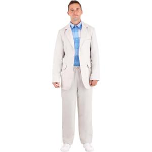 Forrest Gump Suit | Bus Stop, Run Outfit | Movie Character Halloween Costume | Dress Up Jacket, Pants(White)