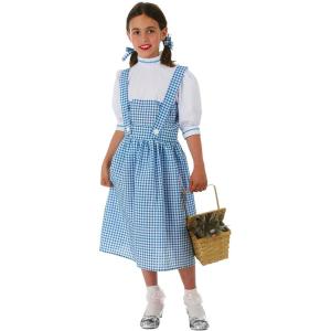 Fun Costumes Dorothy Costume for Girls – Kansas Girl Costume with Gingham Dress, Blouse & Pair of Hair Ribbons for Halloween Parties