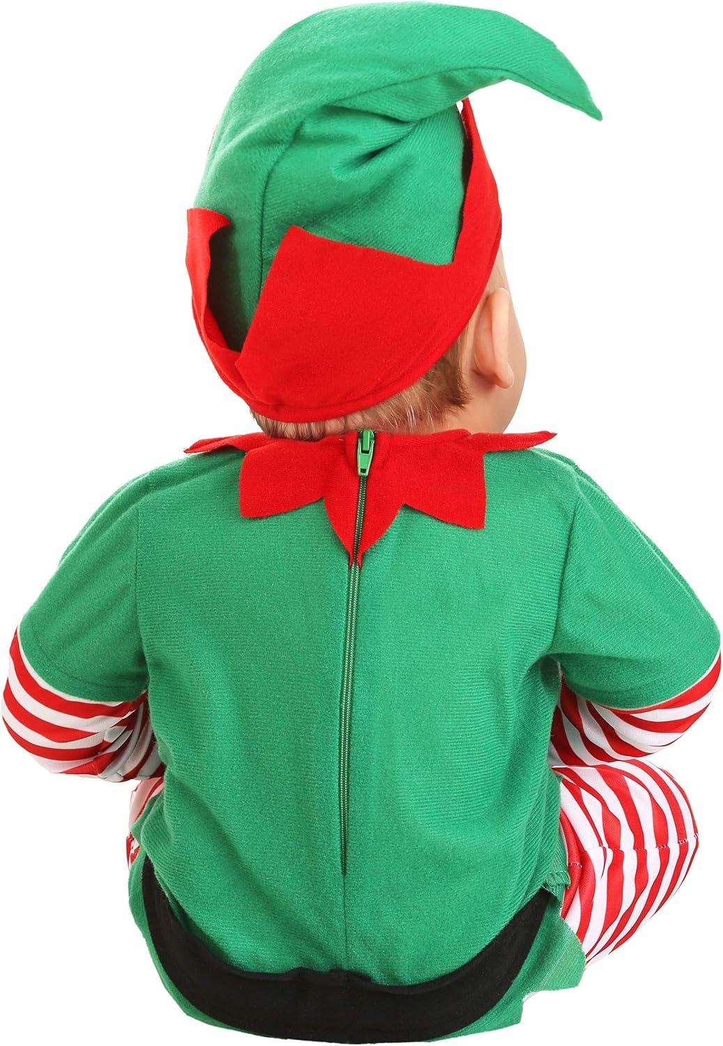 imageChristmas Elf Costume for Infants Santas Helper Uniform with Hat for Elf Cosplay Christmas ampamp Holiday DressUp