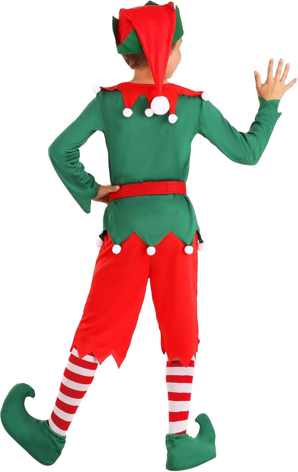 imageKids Santas Helper Elf Costume Holiday Elf Outfit for Boys