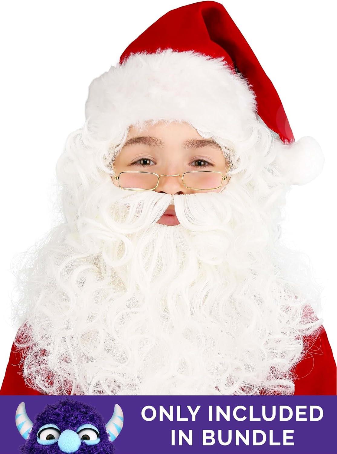 imageToddler Santa Claus Costume with Hat Jacket Pants Belt Gloves ampamp Boot Tops for Christmas Holiday CelebrationsCostume