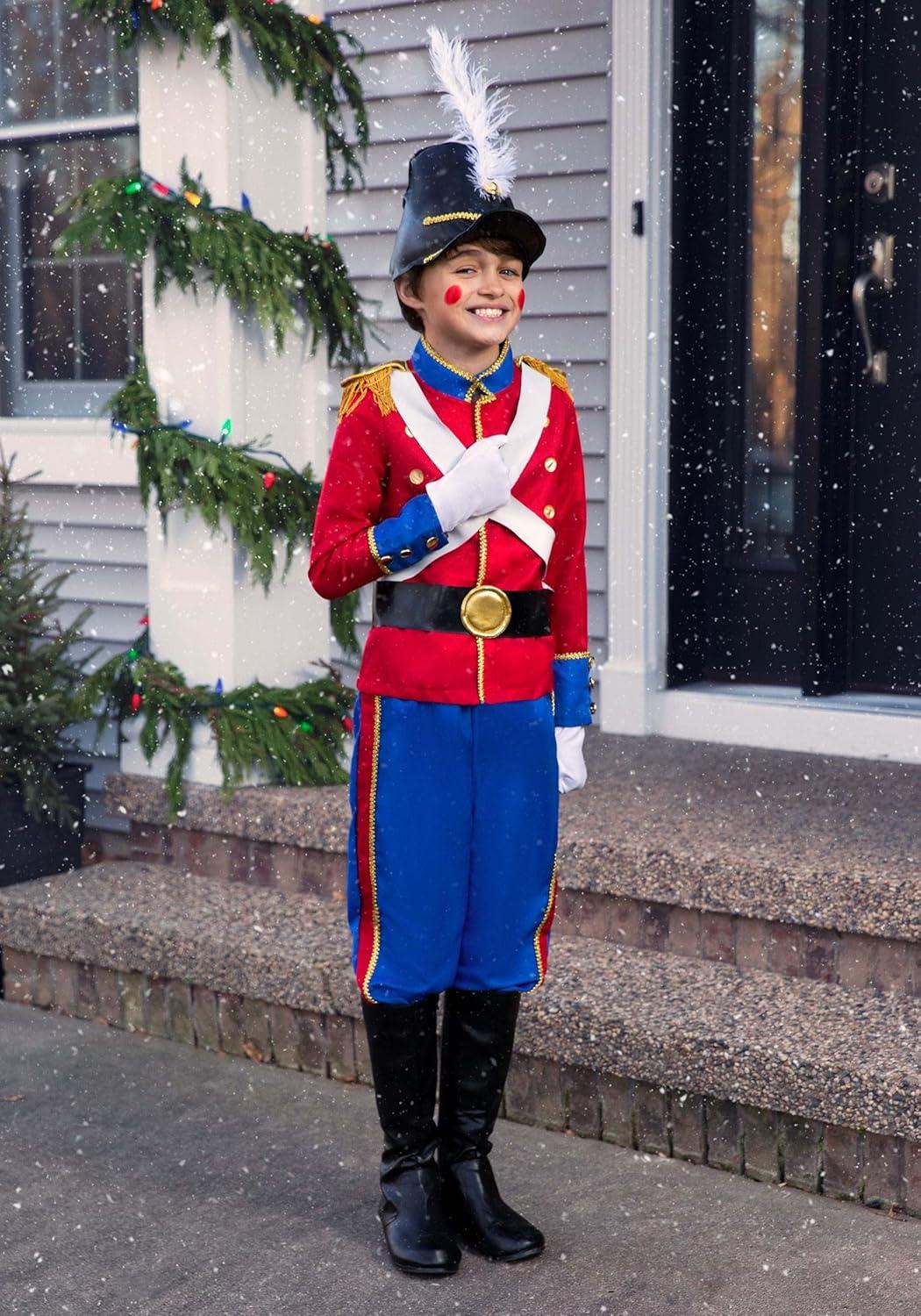 imageToy Soldier Costume for Boys Nutcracker Costume for Holiday DressUp Toy Soldier Uniform for HalloweenCostume