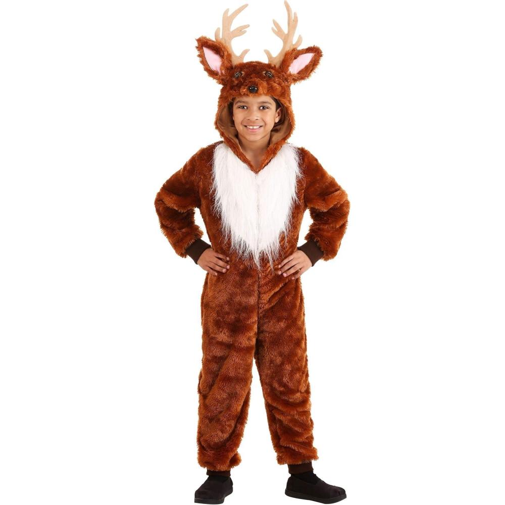 imageKids One Piece Deer Costume Animal Onesie for Boys and Girls