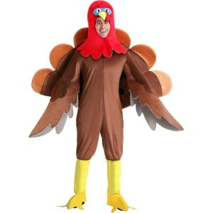 Adult Wild Turkey Plus Size Costume, Thanksgiving Halloween Turkey Suit, Bird Outfit for Animal Cosplay Party