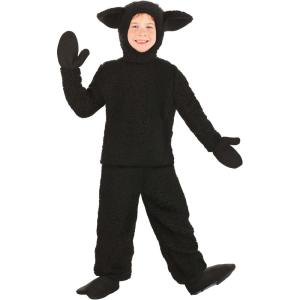 Child Wooly Sheep Costume Lamb Costume for Children – Kid’s Black and White Sheep Costume(Black Sheep)