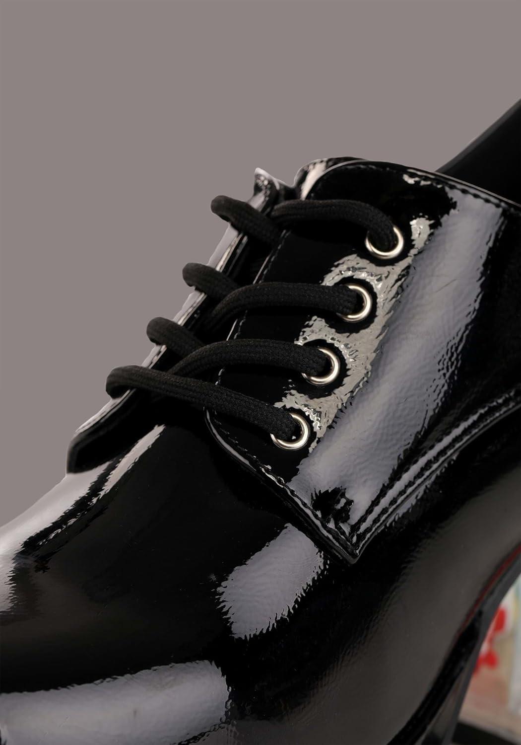 imageAdult Black or White Goldfish Platform Shoes Costume Lace Up Footwear ampamp Fishtank Heel Retro Disco Party ShoesBlack