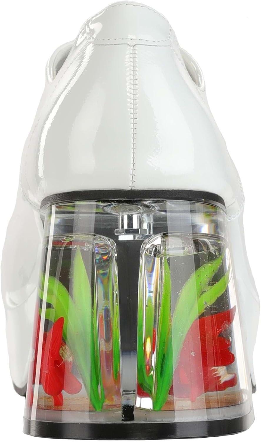 imageAdult Black or White Goldfish Platform Shoes Costume Lace Up Footwear ampamp Fishtank Heel Retro Disco Party ShoesWhite